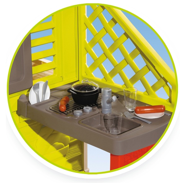 Smoby GartenSpielhaus Natur mit OutdoorSpielküche Smyths Toys