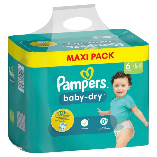 Pampers Baby Dry Windeln Gr. 6 (13-18 kg) Pack 78 Stück | Smyths Toys Deutschland