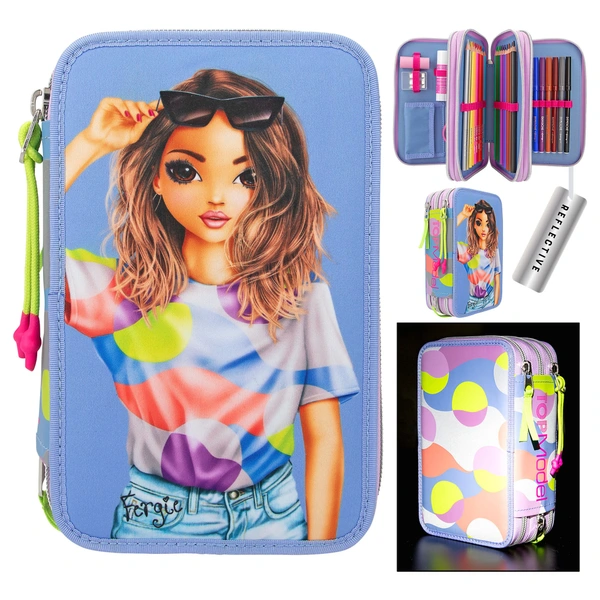 Jolie Trousse À Crayons Avec Compartiments Multiples, 22 Cm, 1 L, Palm