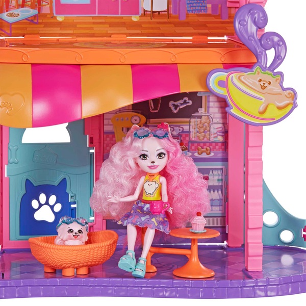 Enchantimals Stadthaus & Café Spielset mit Puppe und Tierfreund ...