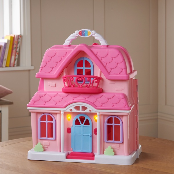 Meine Traumvilla Puppenhaus mit Licht und Sound pink | Smyths Toys