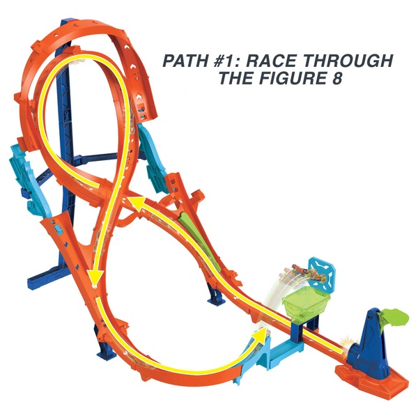 Hot Wheels Action Bahn Vertikaler 8erKurvensprung mit Auto Smyths Toys Deutschland