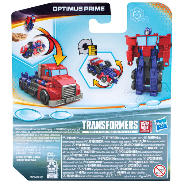 Transformers EarthSpark 1 Step Flip Changer Figur Optimus Prime