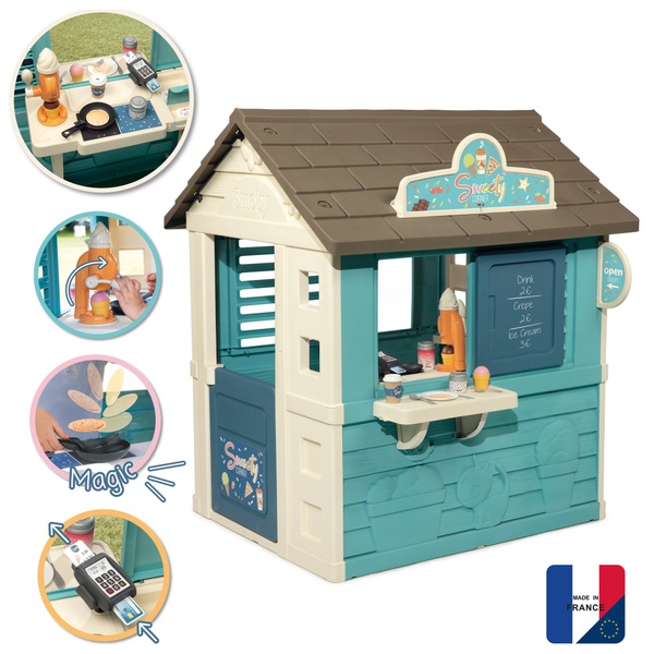 Smoby GartenSpielhaus Sweety Corner mit Eiscafé Kinderküche Smyths