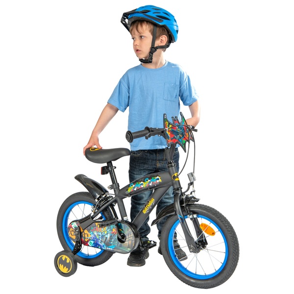 14 Zoll Kinderfahrrad Batman mit Stützrädern schwarz | Smyths Toys