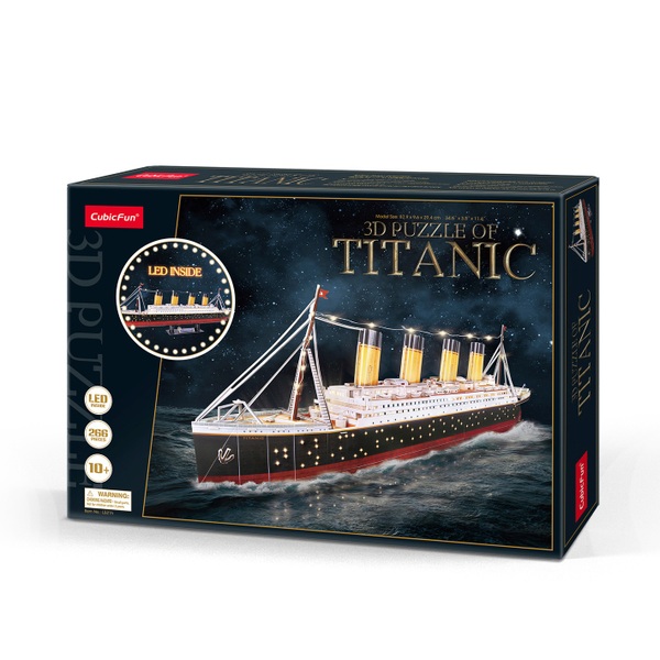 Cubic Fun Großes 3D Puzzle RMS Titanic mit LEDs 266 Teile Smyths Toys