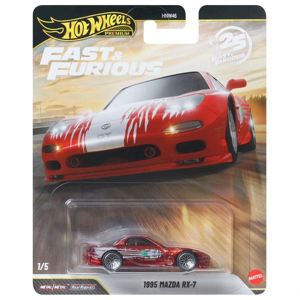 Hot Wheels Premium Fast & Furious 1:64 1995 Mazda RX-7 Die-Cast