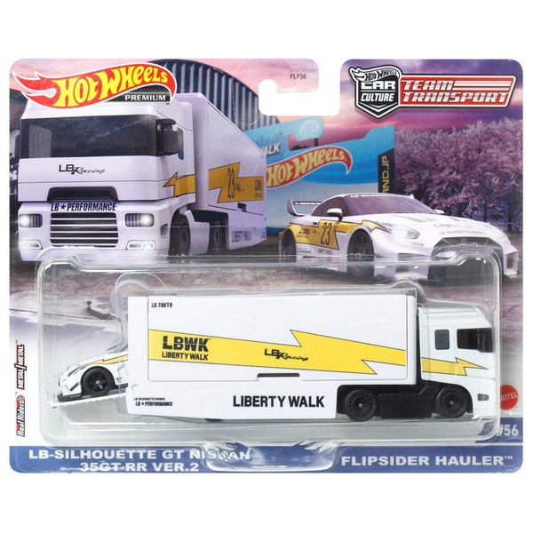 Hot Wheels Team Transport Fahrzeuge Truck mit Anhänger und Race 