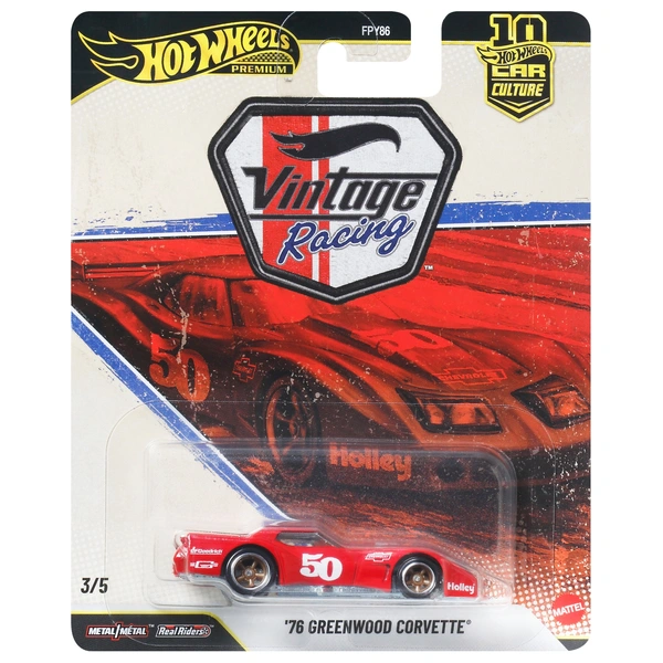Hot Wheels Premium Vintage Racing 1:64 '76 Greenwood Corvette Die