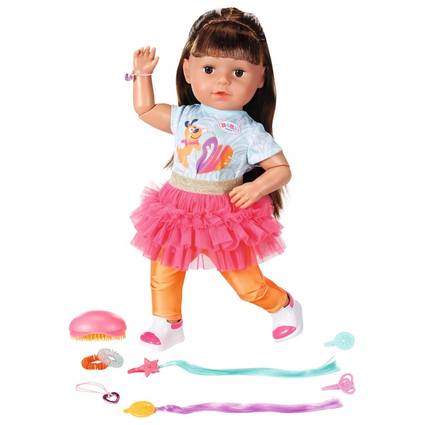 BABY born Puppe Sister Style & Play brünett 43 cm | Smyths Toys Deutschland