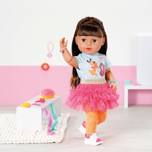 BABY born Puppe Sister Style & Play brünett 43 cm | Smyths Toys Deutschland