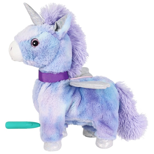 Interaktives Einhorn Kuscheltier Laufender und Tanzender Pegasus lila