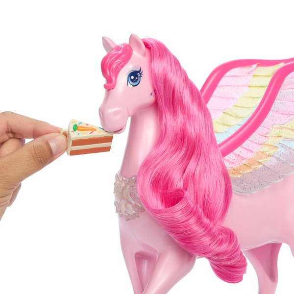 Barbie Ein Verborgener Zauber Pferd Pegasus Mit Hündchen Rosa | Smyths ...