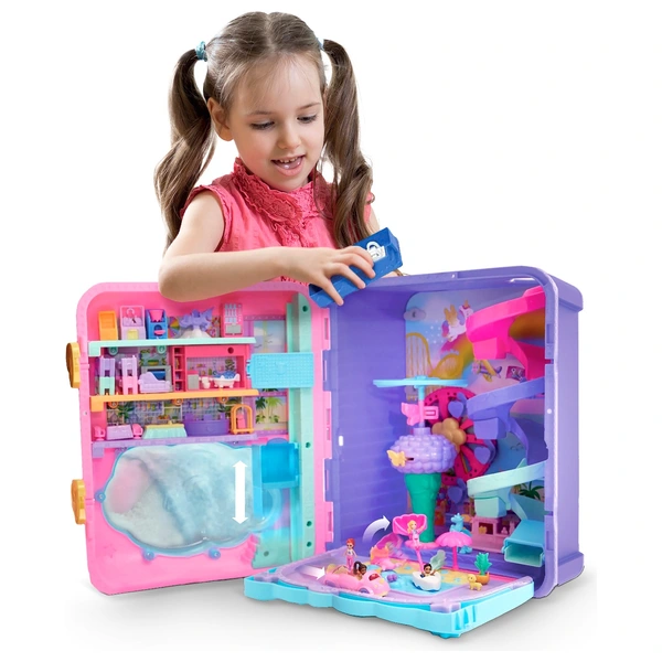 Polly Pocket Pollyville Resort Playset Rolling Suitcase | Smyths