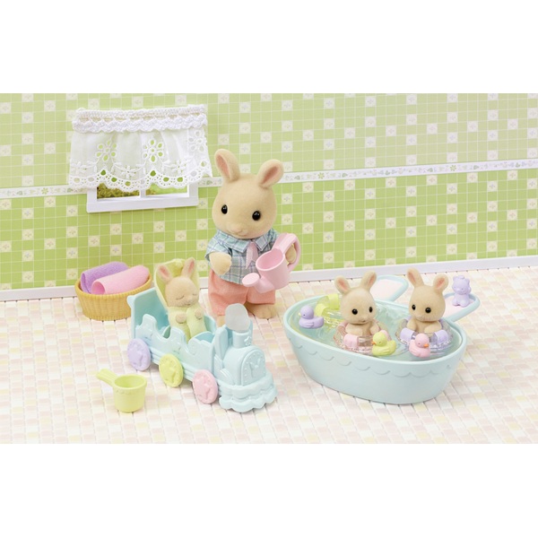 Sylvanian Families Drillings Set Badezeit Mit Kaninchen Babys Smyths Toys Deutschland