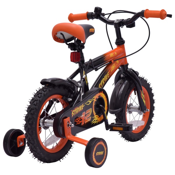 12 Zoll Kinderfahrrad Strike mit Stützrädern orange/schwarz | Smyths