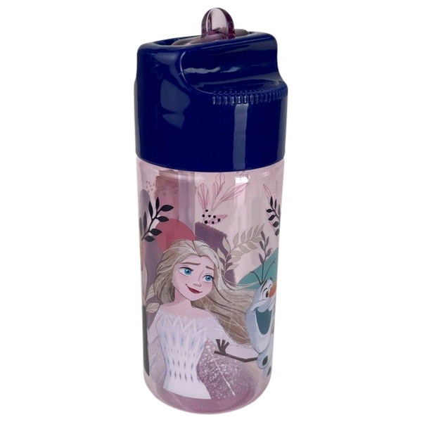 Disney Eiskönigin Elsa Kunststoff-Trinkflasche mit Strohhalm (500 ml)