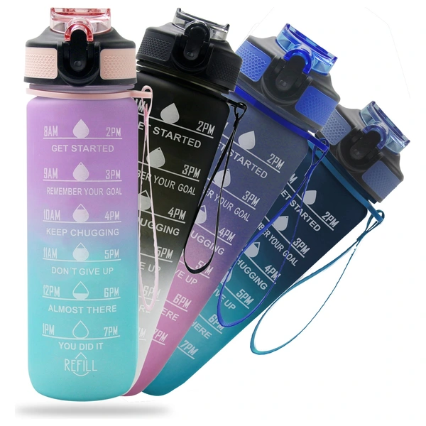 1L Motivational Water Bottle With Time Marker & Straw - BPA-Free, Leak-Proof, Fitness & Travel Bottle - View #7