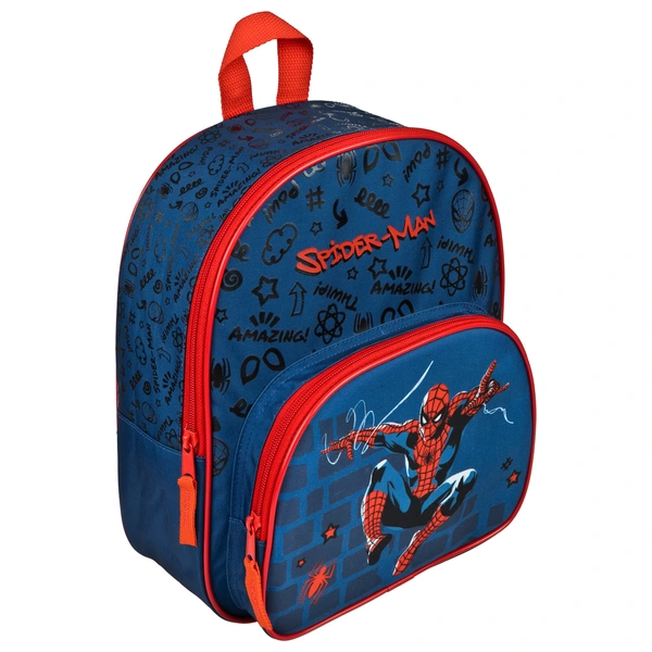 Spiderman 3D Rucksack Für Vorschulkinder – Mit Relief, Hauptfach & Seitentaschen, Grau
