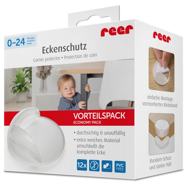 reer Kantenschutz 12er Vorteilspack Eckschoner transparent