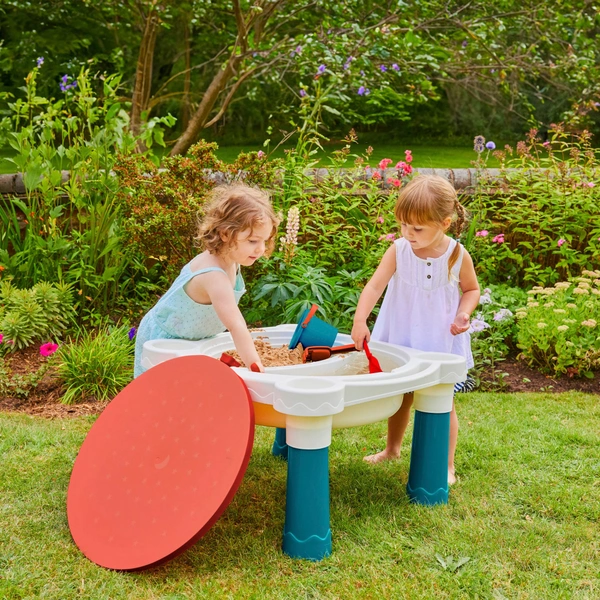 Table D'activité Eau Et Sable Pour Enfants 3-8 Ans - Jeu De Plage Avec Roues Hydrauliques Et Accessoires | Jouet Extérieur éducatif