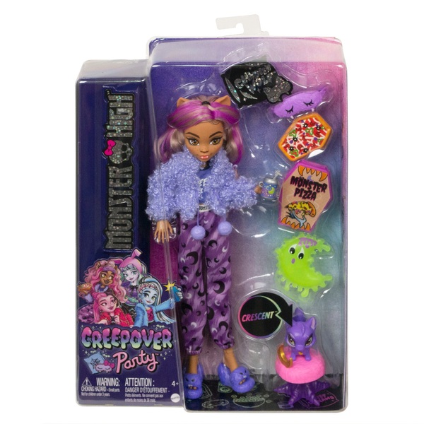 Monster High Puppe Creepover Pyjama-Party Clawdeen Wolf Mit Haustier ...