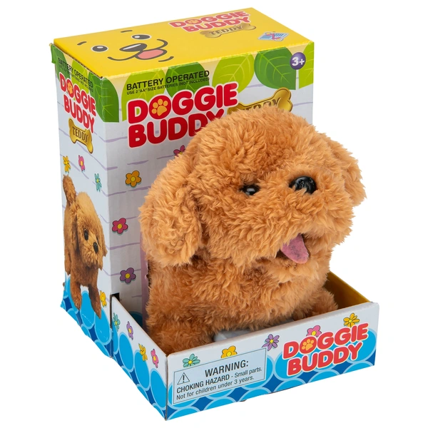 Buddy Doggie ぬいぐるみ Doggie Buddy Teddy the Brown Dog 17cm | Smyths Toys UK