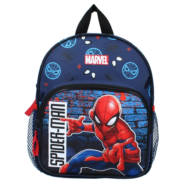 Spiderman 3D Rucksack Für Vorschulkinder – Mit Relief, Hauptfach & Seitentaschen, Grau