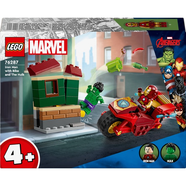 LEGO Marvel Super Heroes 76287 Iron Man mit Bike und der Hulk Smyths Toys Osterreich