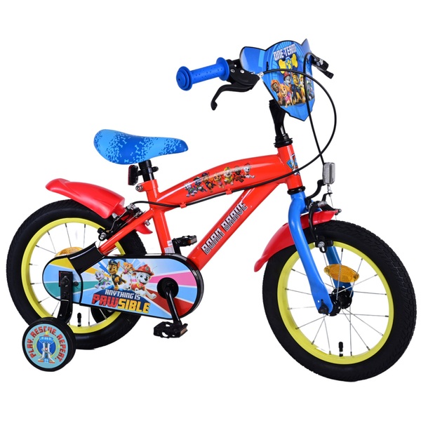 14 Zoll Kinderfahrrad PAW Patrol mit Stutzradern rot blau