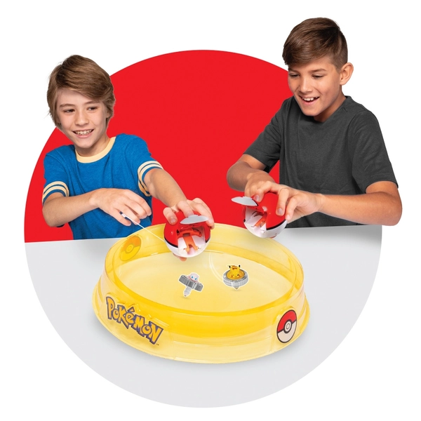 Bizak Pokémon Battle Spinner - Jeu De Combat Avec Lanceurs Et Arène - Toupies Pokeball Pikachu Charmander