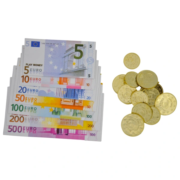 ZORVUJI 86 Pièces – Billets Et Pièces Euro Factices – Argent De Jeu Pour Enfants – Apprentissage Comptage