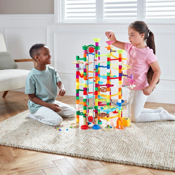 3D Knikkerbaan – 105 Onderdelen & 30 Knikkers – Bouw je Eigen Baan