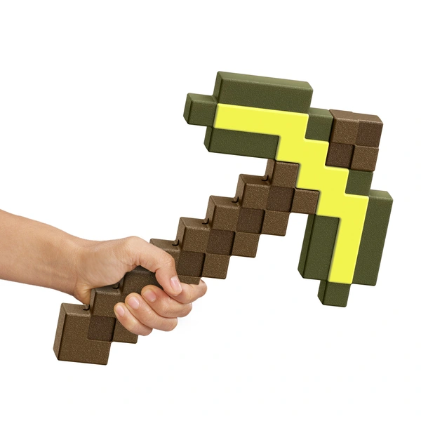 Minecraft Golden Pickaxe Toy 35cm | Smyths Toys UK