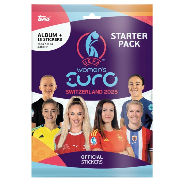 thumbnail image 2 of Topps UEFA EURO 2024 Sticker Starter Pack – Includes Album + 3 Bags (Swiss / Switzerland Edition) 2 of 5