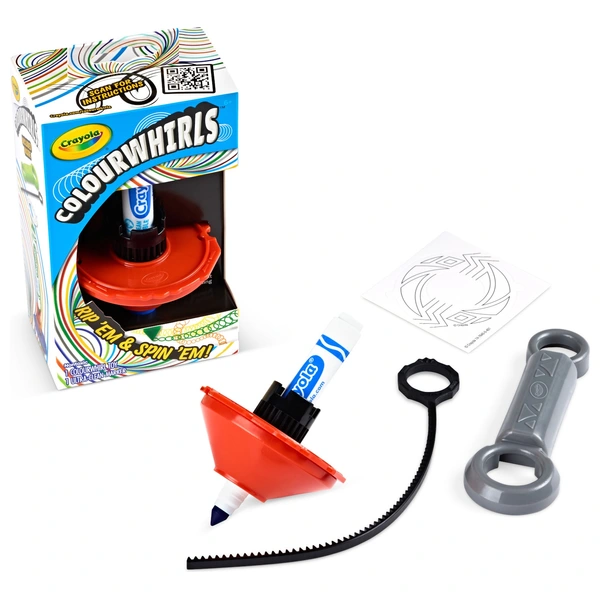 Jeu Familial Compétitif Crayola ColourWhirls - La Toupie Des Couleurs Avec Arène, 4 Toupies, Jeu Créatif Et Compétitif Dès 6 Ans Arène Toupie Compétitive
