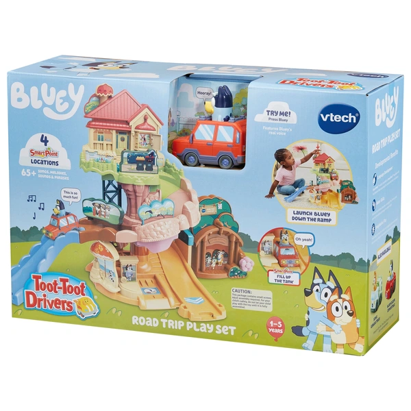VTech Toot-Toot Drivers Bluey Road Trip Playset | Smyths Toys UK