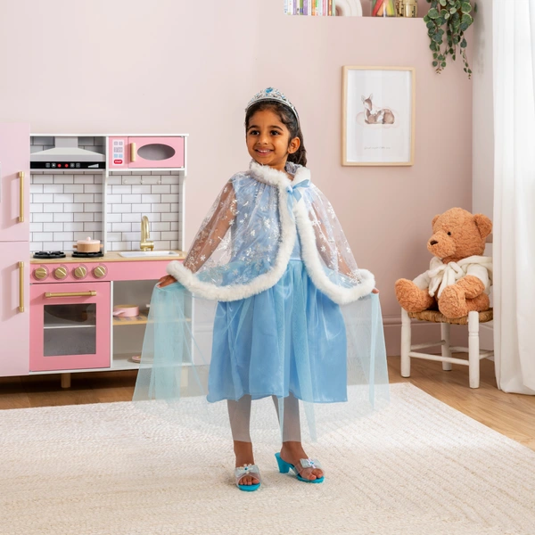 Blue Princess Dress With Cape Costume Dress-Up Set | Smyths Toys Ireland