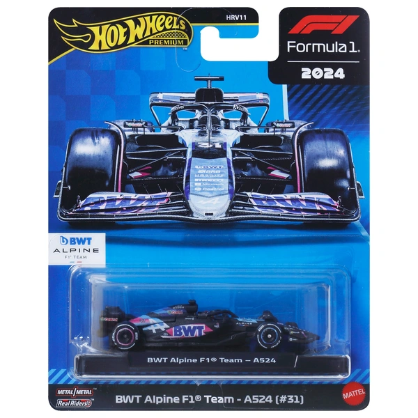 Hot Wheels Premium Formula 1 2024 1:64 BWT Alpine F1 Team Die-Cast