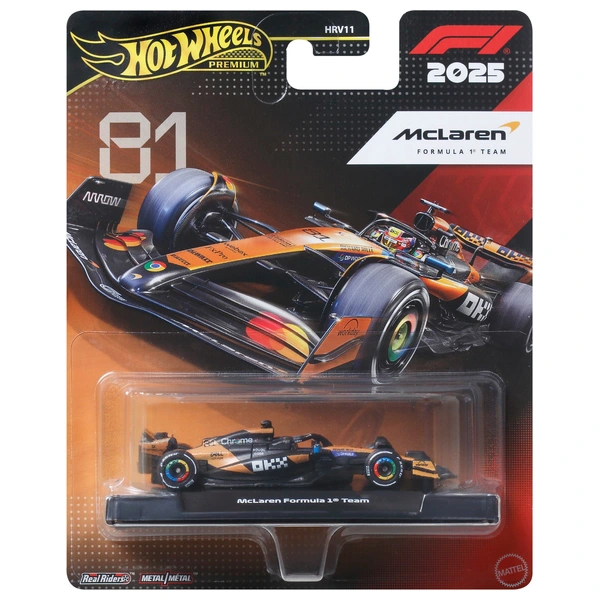 Hot Wheels Premium 2025 Formule 1 Auto McLaren F1 Team Oscar