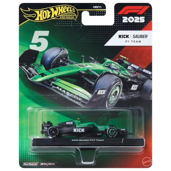Hot Wheels Premium Formula 1 2025 1:64 Kick Sauber F1 Team Die