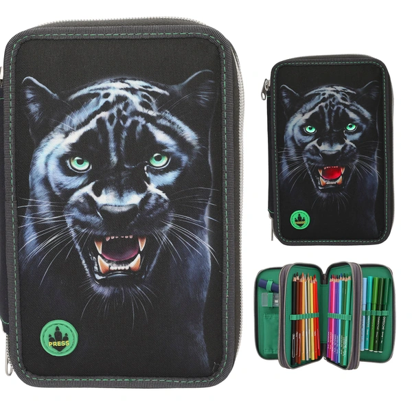 Adventure World Etui met 3 Vakken LED Panther | Smyths Toys Nederland