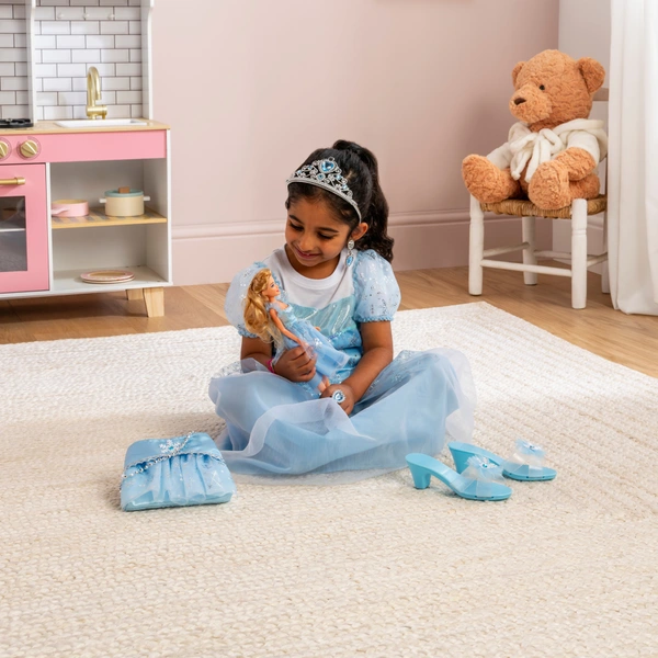 princess dress with doll playset Blue Princess Dress with doll playset