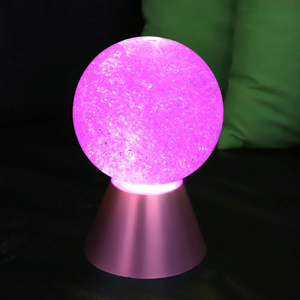 Pocket Play Cosmic Glow Lampe Glaskugel Nachtlicht mit Glitzer und Farbwechsel