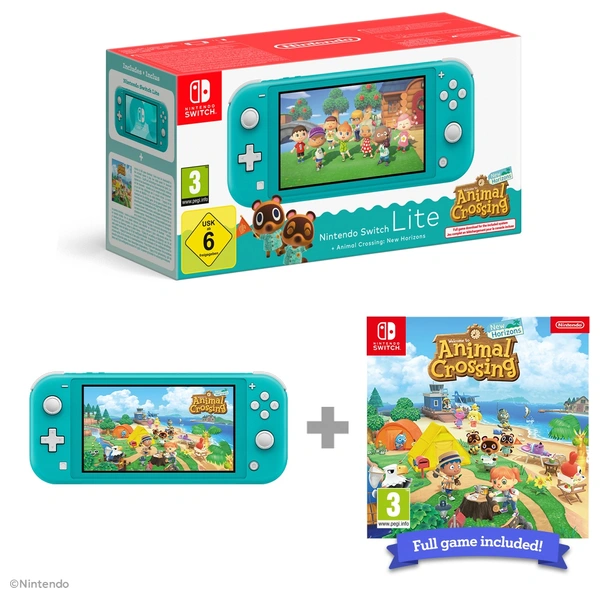 Nintendo Switch Lite Turquoise + Animal Crossing New Horizons