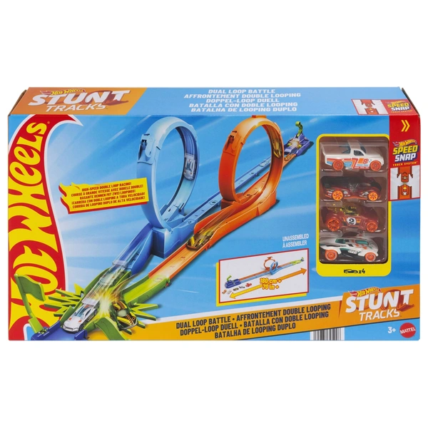 Hot Wheels Stunt Tracks Racebaan Dubbele Looping Duel Set | Smyths