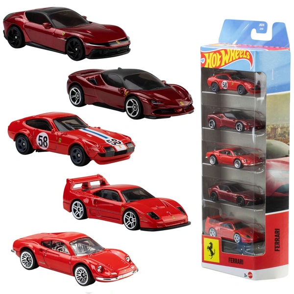 Hot Wheels 1:64 Ferrari Diecast Cars 5 Pack | Smyths Toys UK