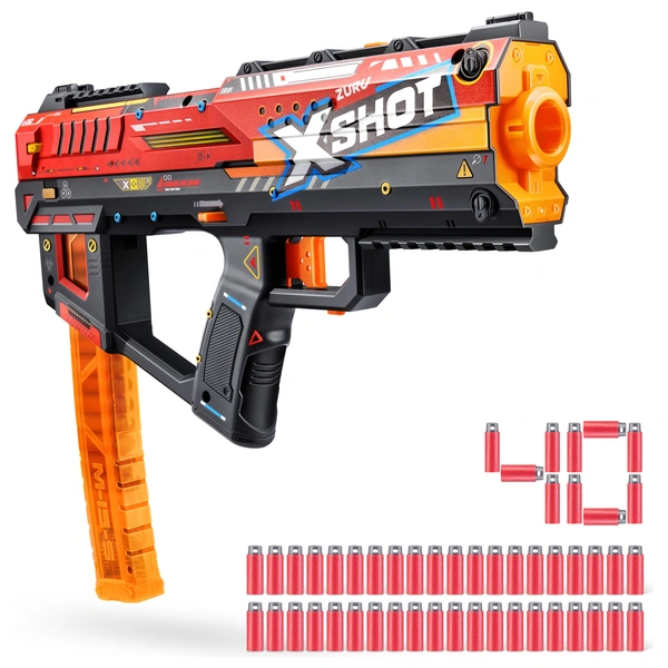 XSHOT by Zuru Skins Fury-X Blaster with 40 Darts | Smyths Toys UK