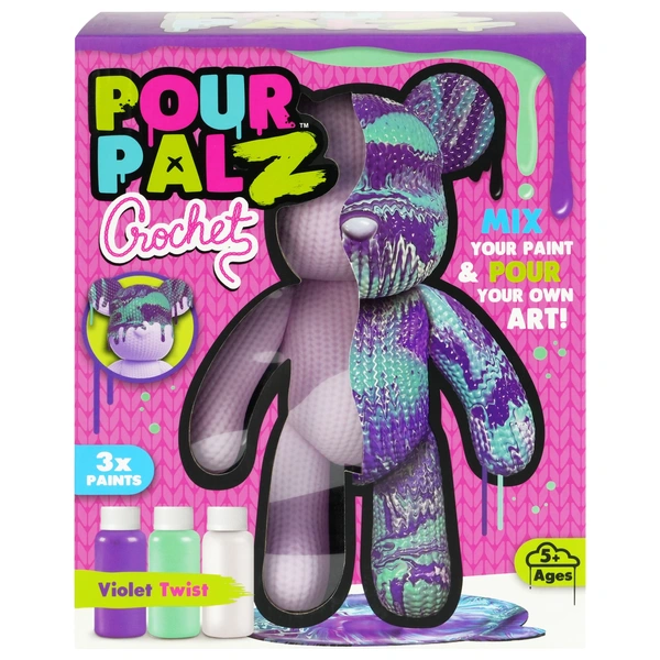 Pour Palz Crochet Bear Violet Twist | Smyths Toys UK
