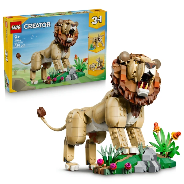 LEGO Creator 31386 3-in-1 Wild Animals: Majestic Lion Set | Smyths